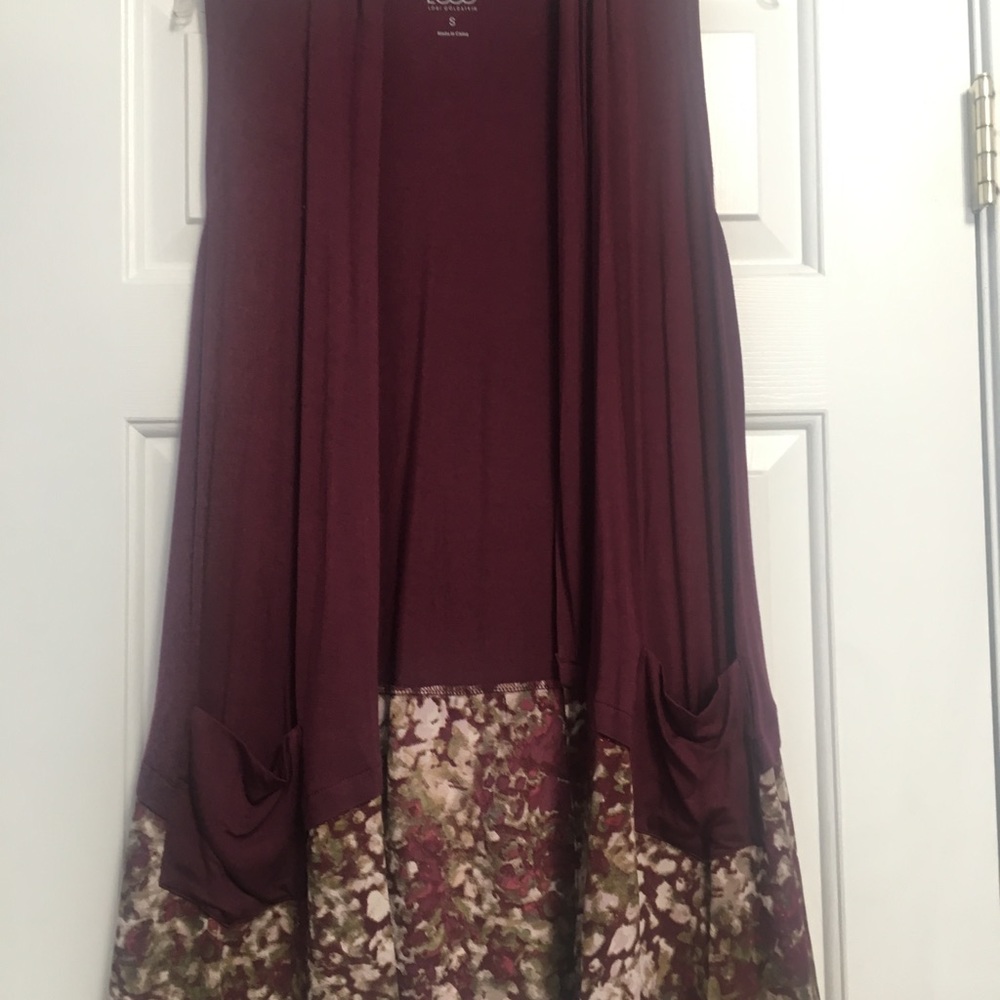 Sleeveless rayon ruffle vest from LOGO